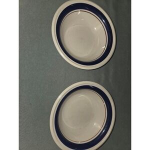 Westminster Blue Mist Cereal Bowls Set of 2 Japan Stoneware Blue White Brown